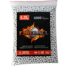 6mm 0.25g BB Polished White Polished high grade FireBall Performance Airsoft Pellets Nylon 0.25g 4000 bag